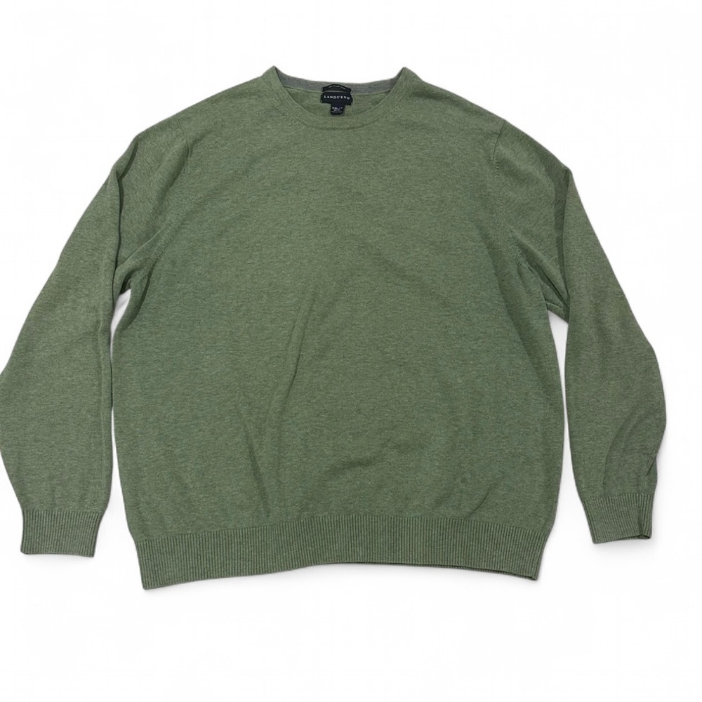 Lands' End Men's Green Crewneck Sweater XXL/T (50-52)